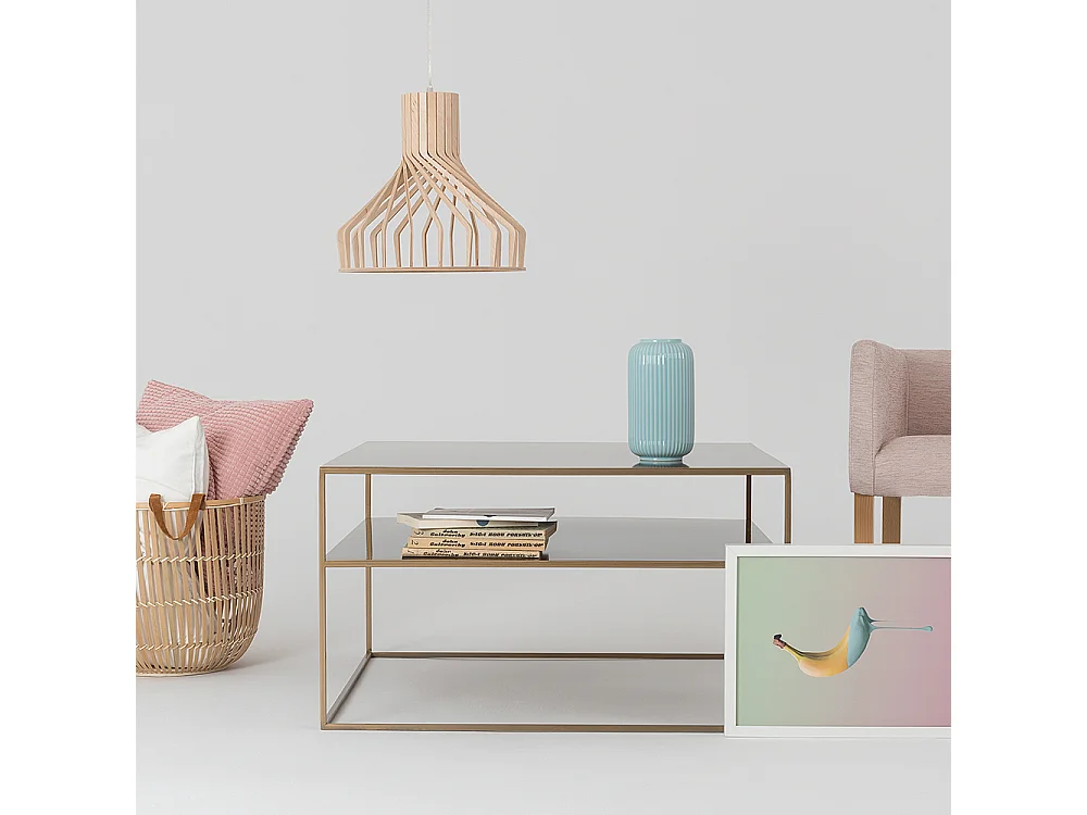 Table basse 80x80x45 cm or tensio