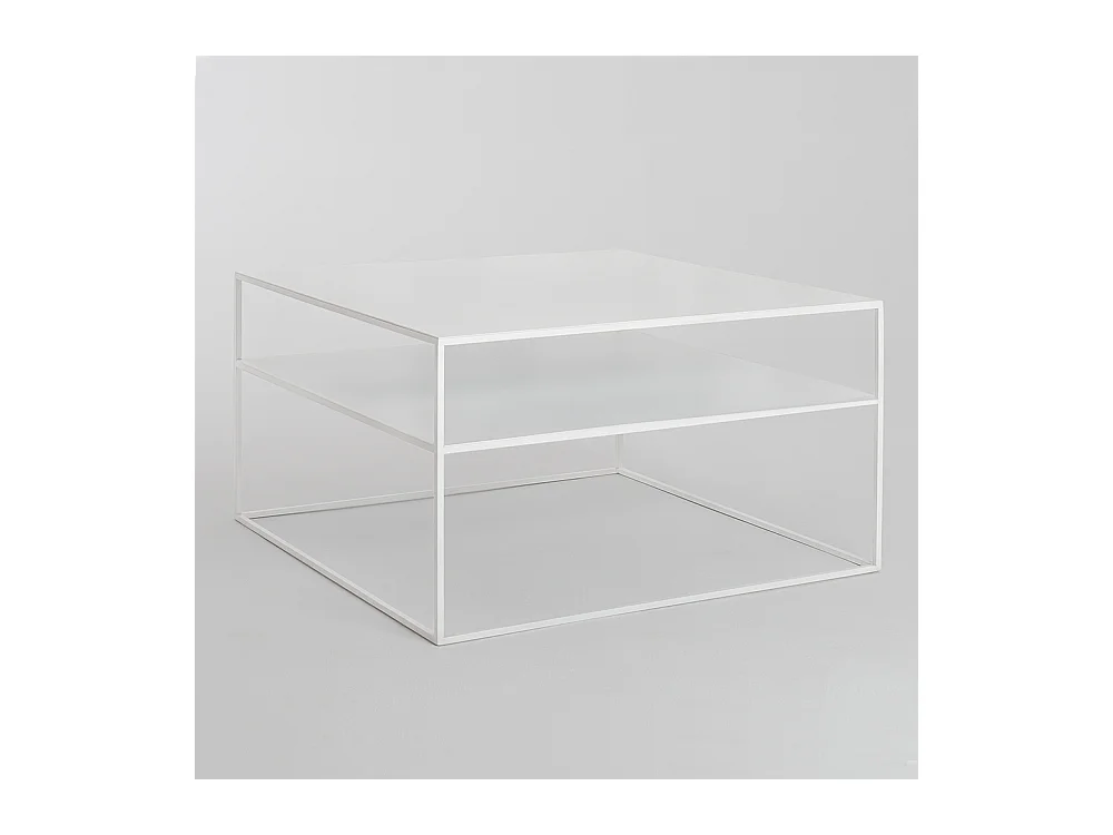 Tavolino da caffè 80x80x45 cm bianco Tensio