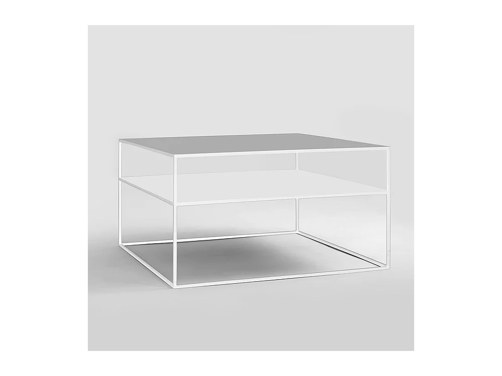 Tavolino da caffè 80x80x45 cm bianco Tensio