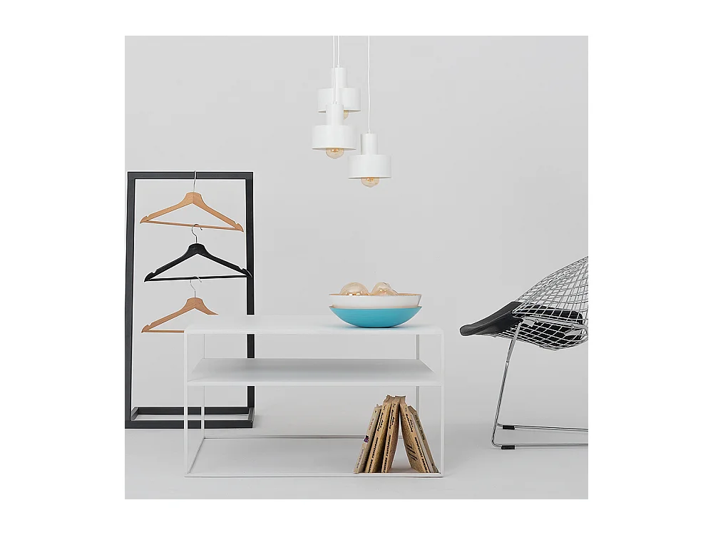 Tavolino da caffè 80x80x45 cm bianco Tensio