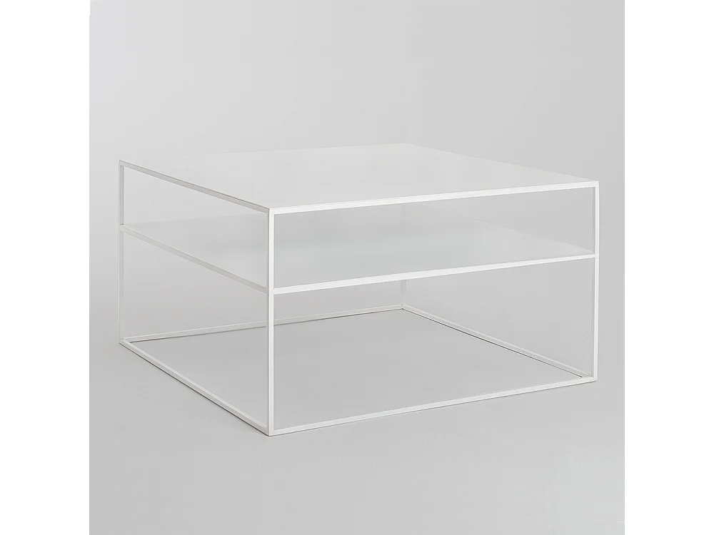 Salontafel 80x80x45 cm wit Tensio