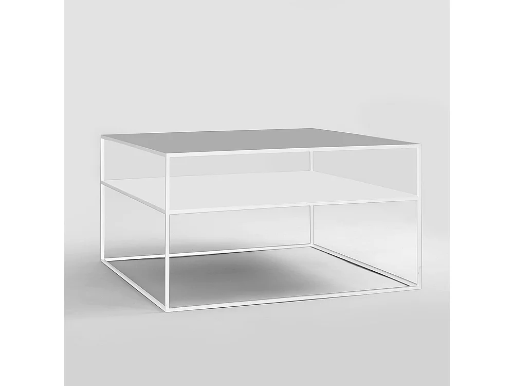 Salontafel 80x80x45 cm wit Tensio