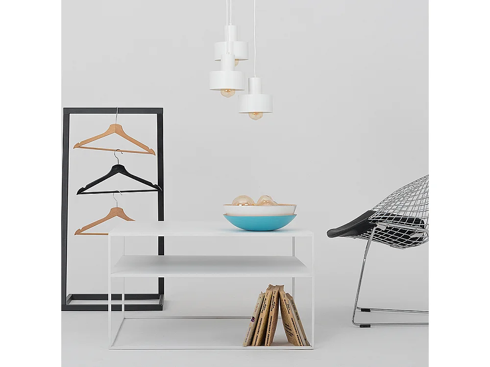 Salontafel 80x80x45 cm wit Tensio