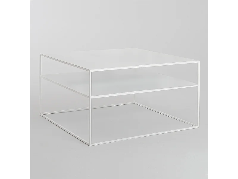 Table basse 80x80x45 cm blanc tensio