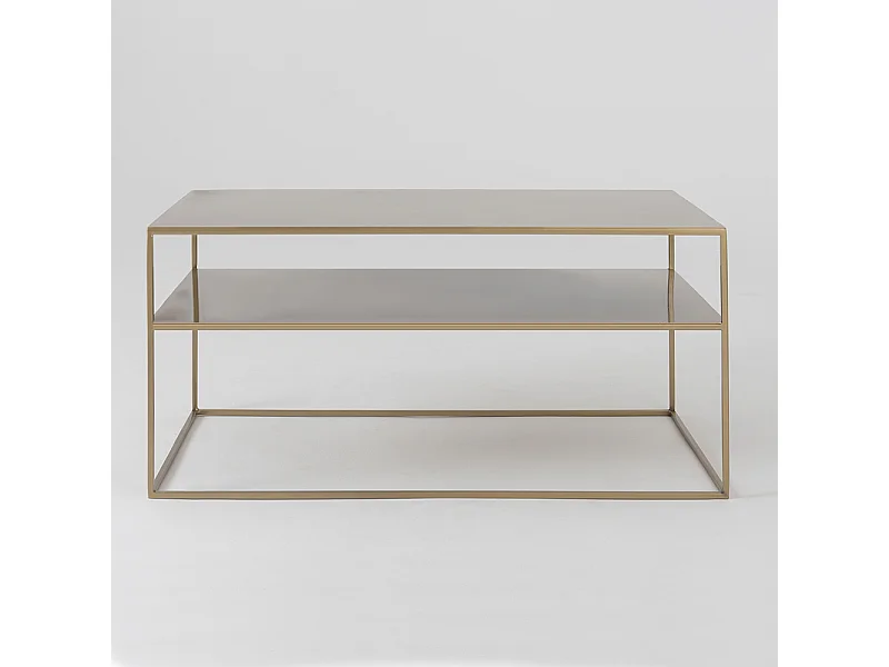 Tavolino da caffè 100x60x45 cm oro Tensio 2 pavimento metallo