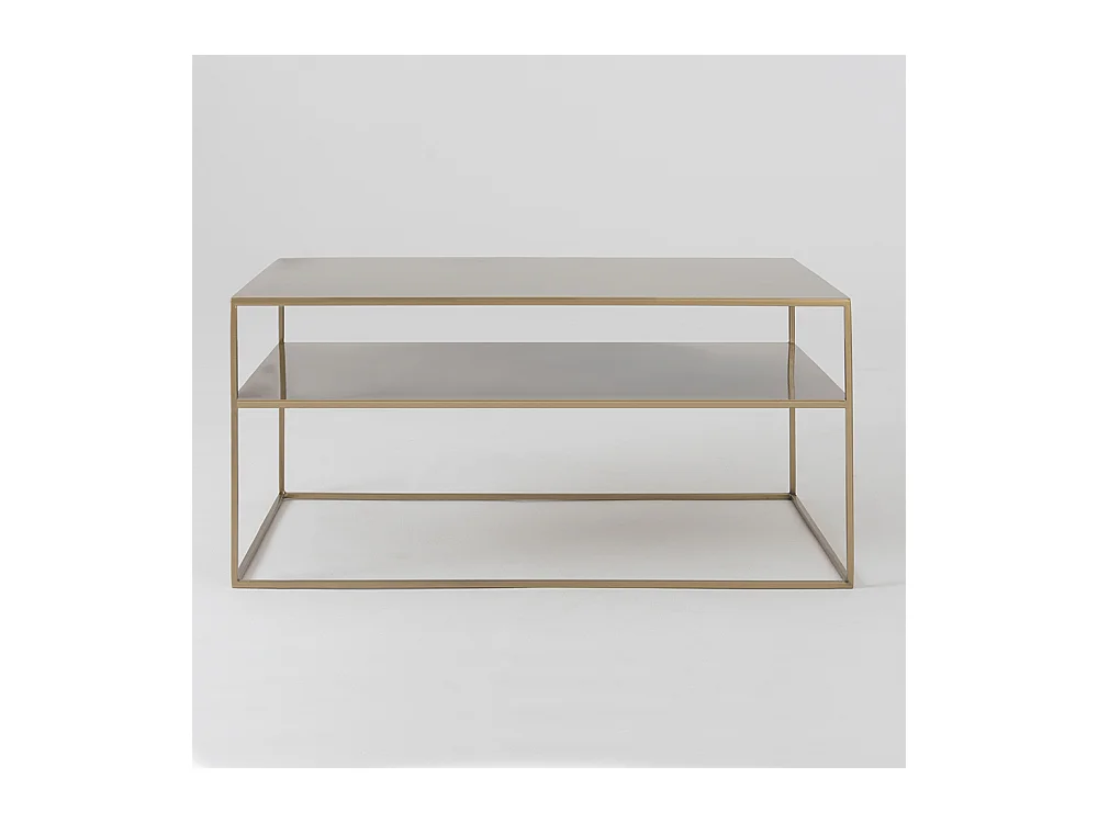 Table basse 100x60x45 cm or Tensio 2 métal au sol
