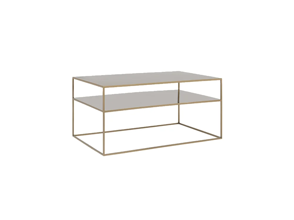 Couchtisch 100x60x45 cm Gold Tensio 2 Bodengestell Metall