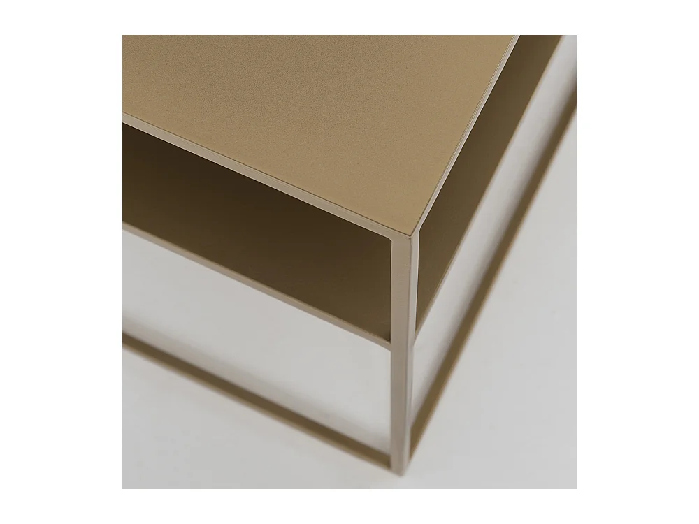 Couchtisch 100x60x45 cm Gold Tensio 2 Bodengestell Metall