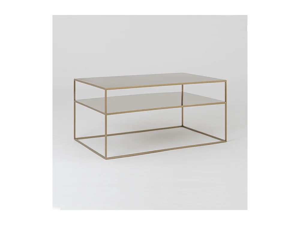 Couchtisch 100x60x45 cm Gold Tensio 2 Bodengestell Metall