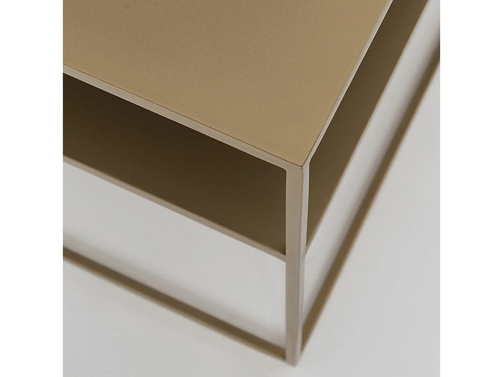 Couchtisch 100x60x45 cm Gold Tensio 2 Bodengestell Metall