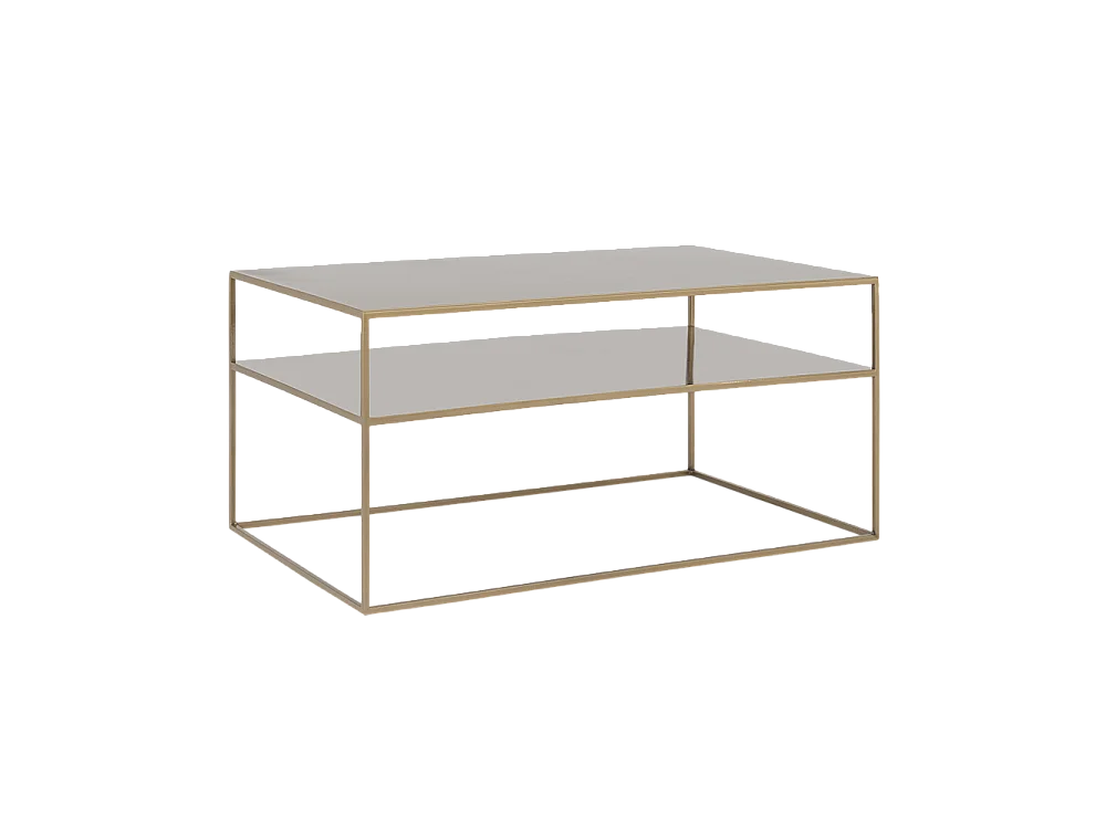 Table basse 100x60x45 cm or Tensio 2 métal au sol