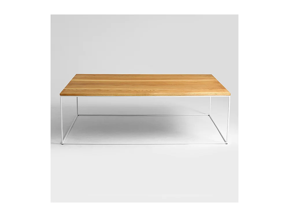 Couchtisch 80x140x45 cm Eiche weiß Tensio Massivholz