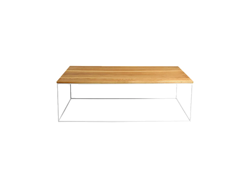 Couchtisch 80x140x45 cm Eiche weiß Tensio Massivholz