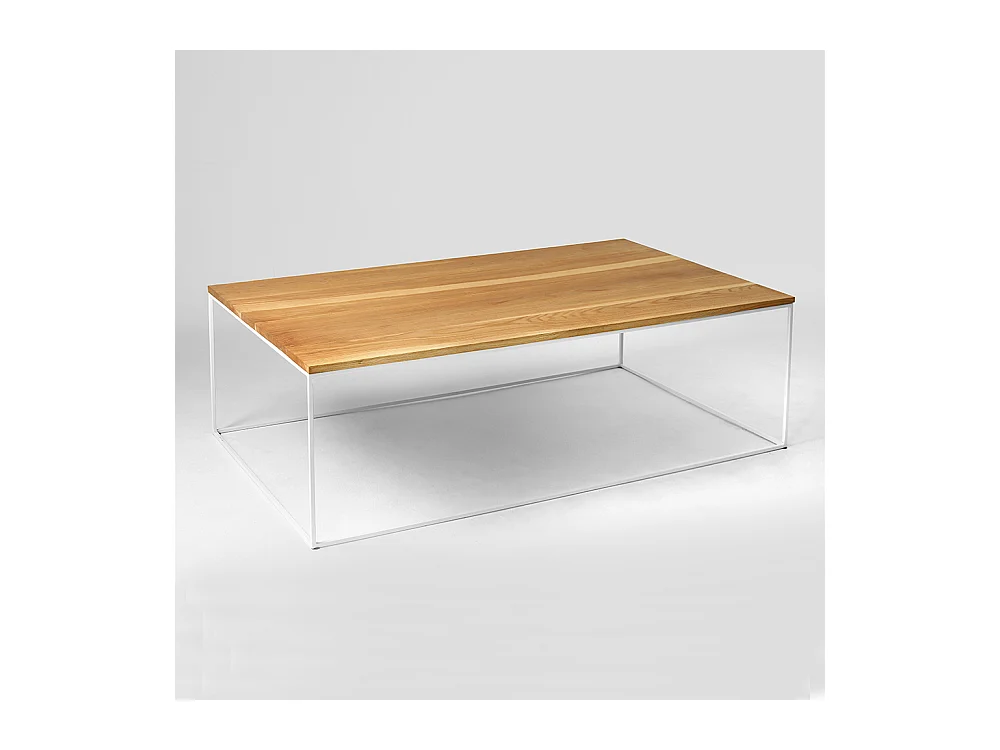 Couchtisch 80x140x45 cm Eiche weiß Tensio Massivholz