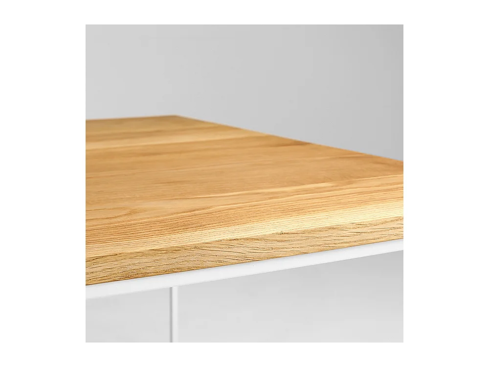 Couchtisch 80x140x45 cm Eiche weiß Tensio Massivholz