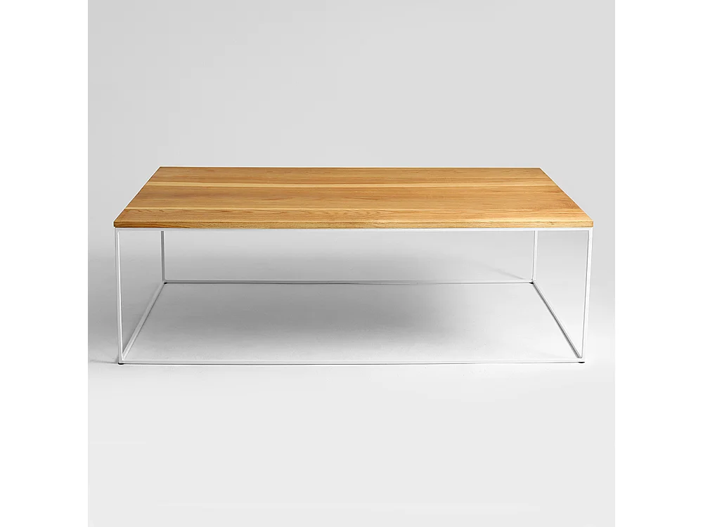 Mesa de Centro 80x140x45 cm Carvalho branco Tensio Madeira Maciça