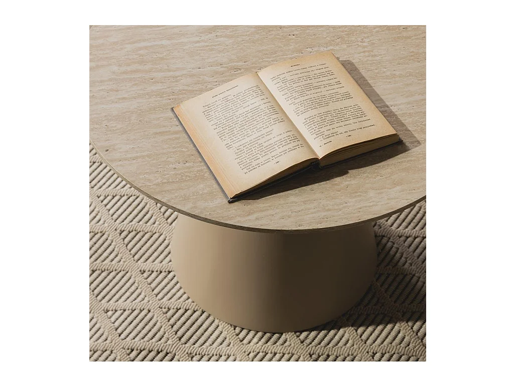 Table basse 53x59,5x80 cm beige OREZ