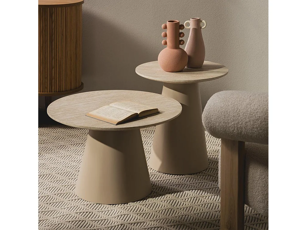 Salontafel 53x59,5x80 cm beige OREZ