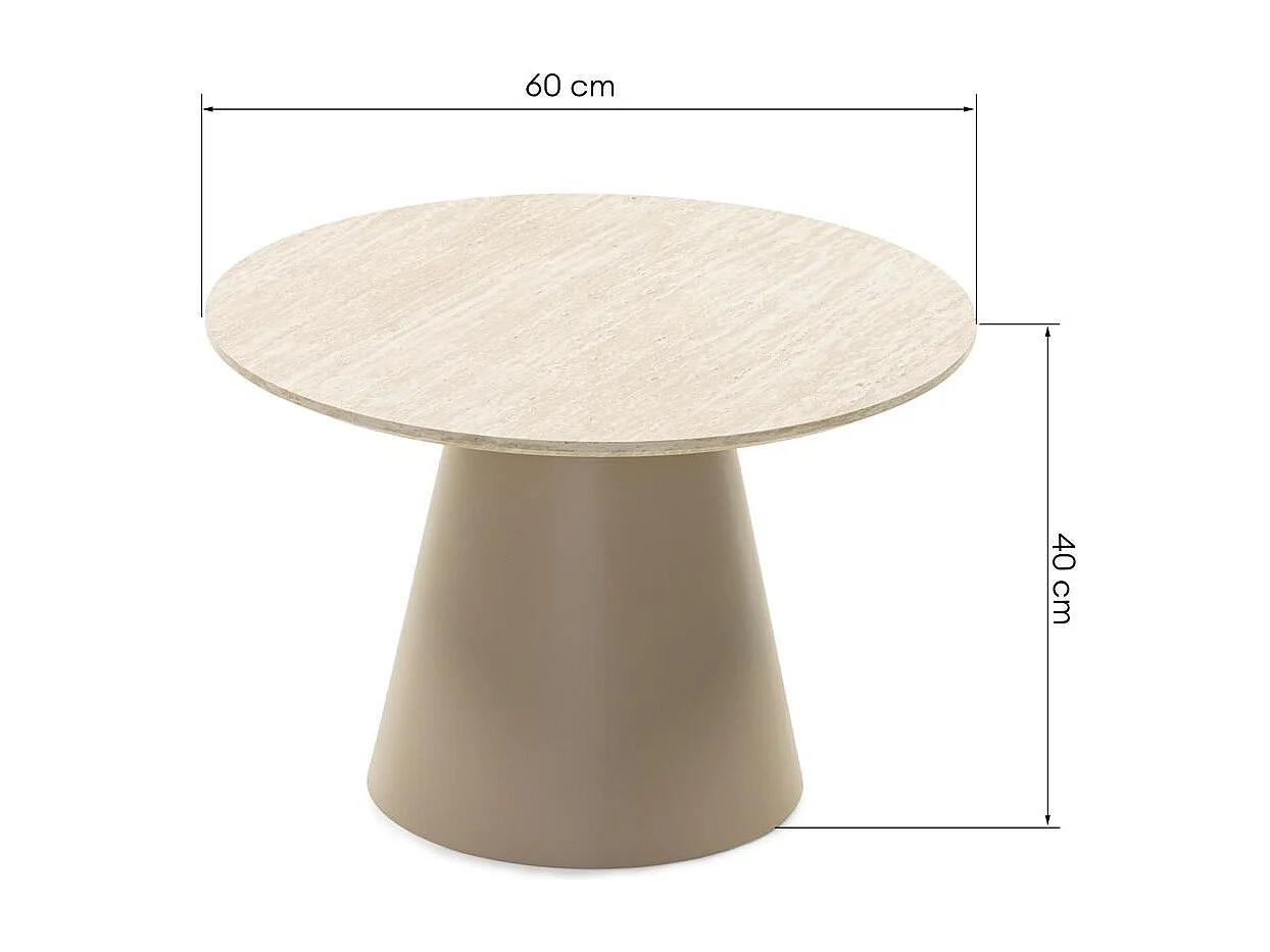 Salontafel 53x59,5x80 cm beige OREZ