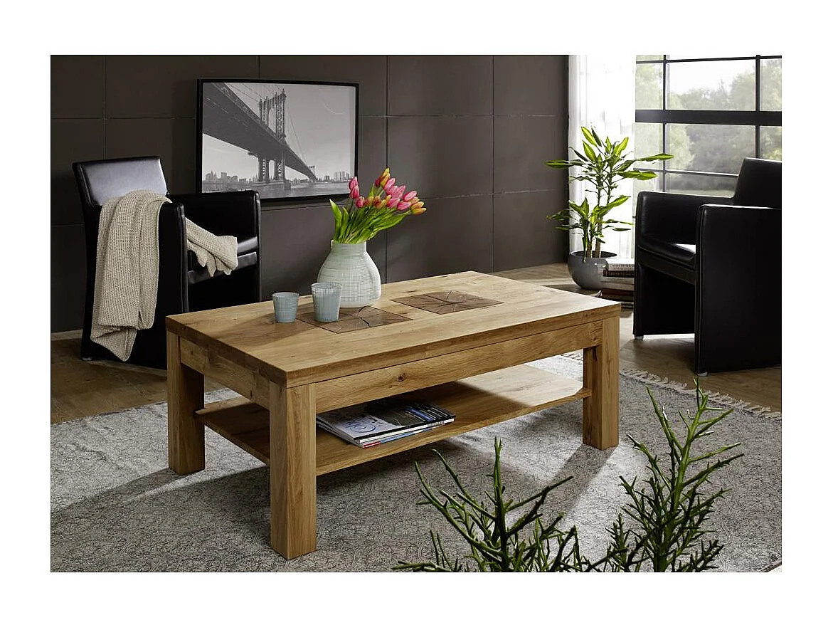 Couchtisch 118x70x45 cm, Eiche geölt, Andromeda WZ-0315