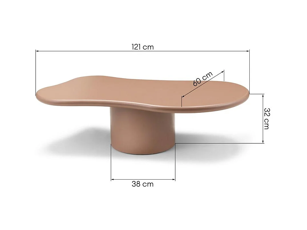 Couchtisch 121x60x32 cm Braun BIZARRE