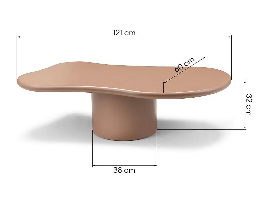 Couchtisch 121x60x32 cm Braun BIZARRE