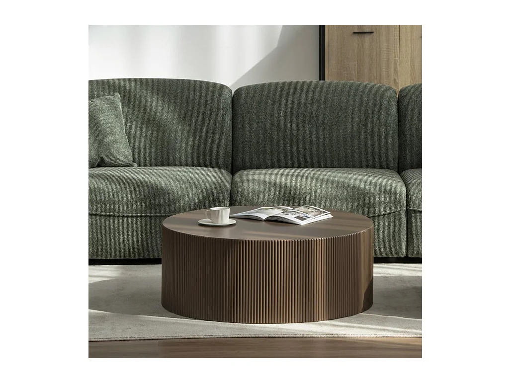 Table basse 90x90x35 cm moka RYU