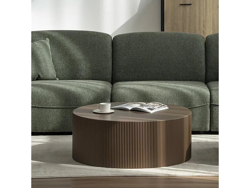 Table basse 90x90x35 cm moka RYU