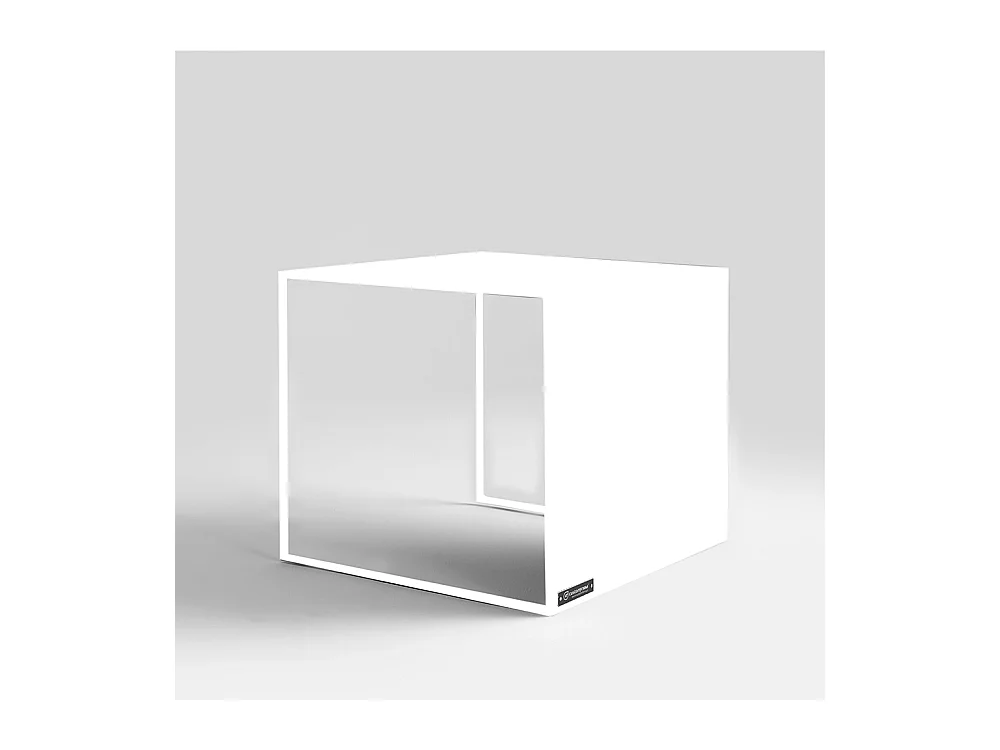 Couchtisch 0,5x0,5x0,45 m weiß 2WAND METALL 50