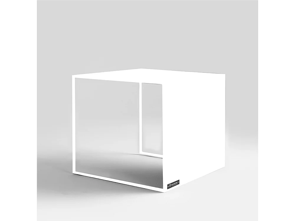 Couchtisch 0,5x0,5x0,45 m weiß 2WAND METALL 50