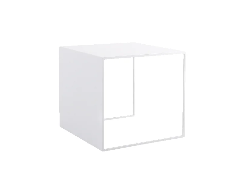 Table basse 0,5x0,5x0,45 m blanche 2WALL MÉTAL 50