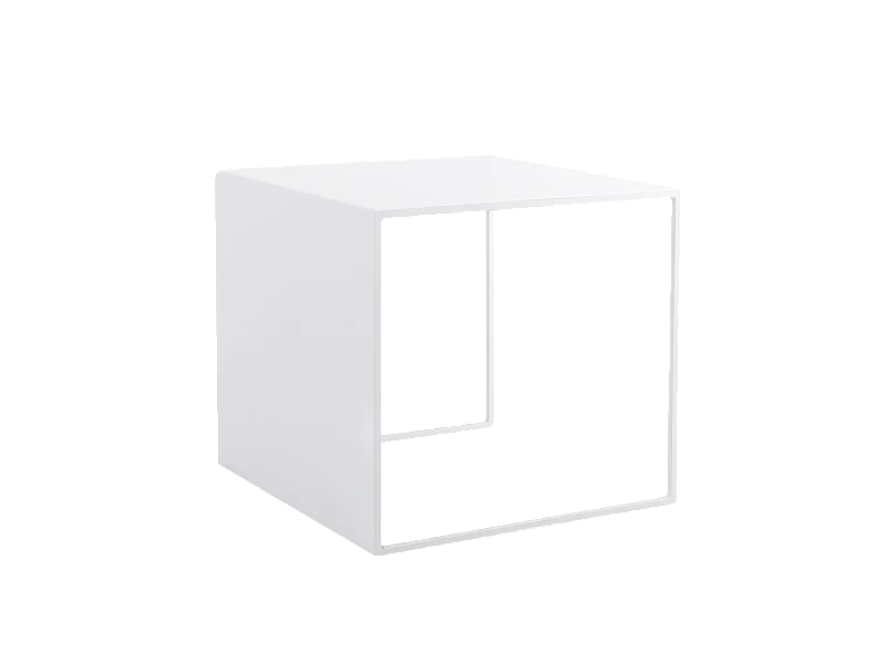 Table basse 0,5x0,5x0,45 m blanche 2WALL MÉTAL 50