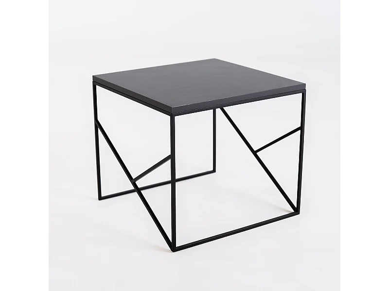 Couchtisch 0,5x0,5x0,45 m schwarz fancy basic 50