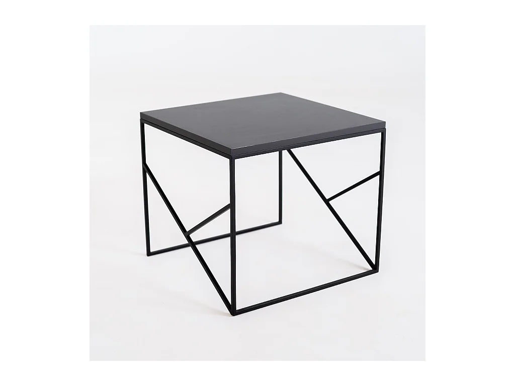 Salontafel 0,5x0,5x0,45 m zwart elegant basic 50