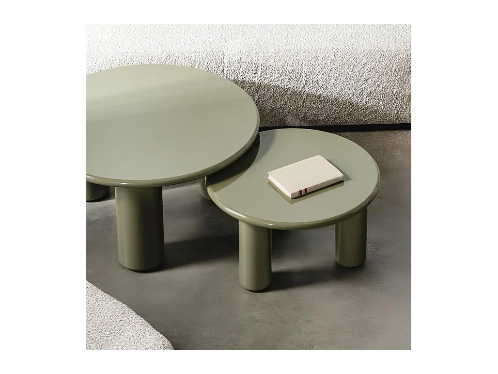 Table basse 80x80x40 cm olive Lecrel