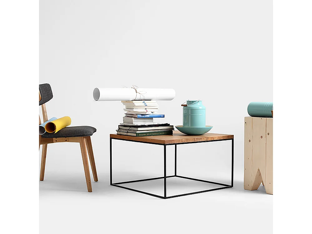 Salontafel 80x80x45 cm zwart Tensio Wood 80