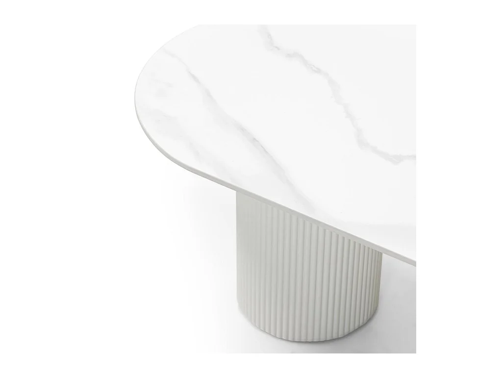 Table basse 120x60x46,9 cm Blanc cassé Marbella