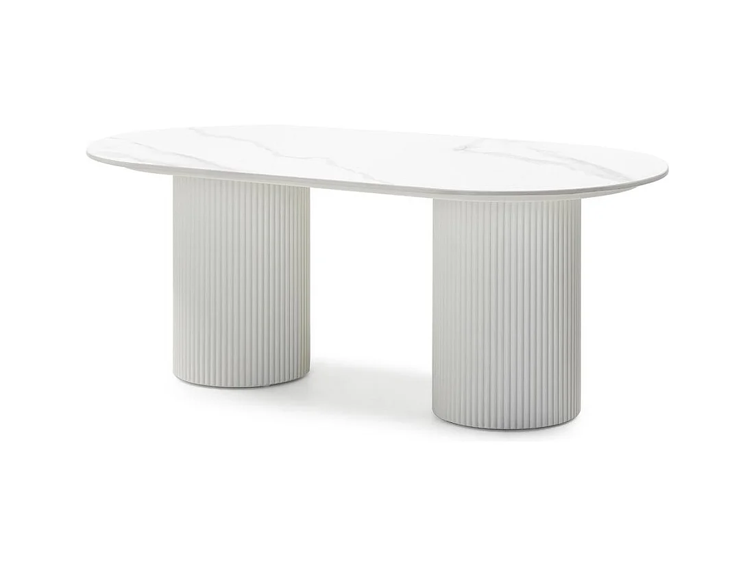 Table basse 120x60x46,9 cm Blanc cassé Marbella
