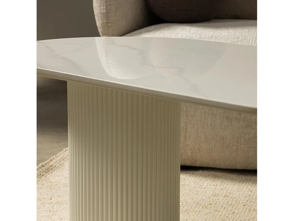 Couchtisch 120x60x46,9 cm Off-White Marbella