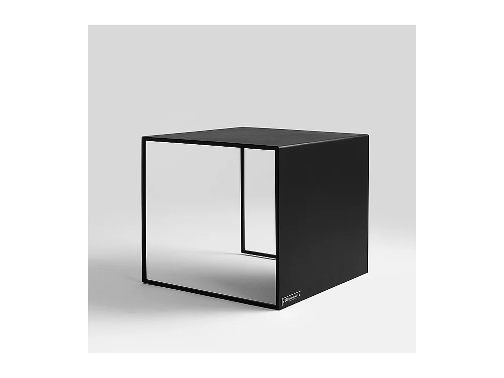 Table basse 0,5x0,5x0,45 m noire 2MURS MÉTAL 50