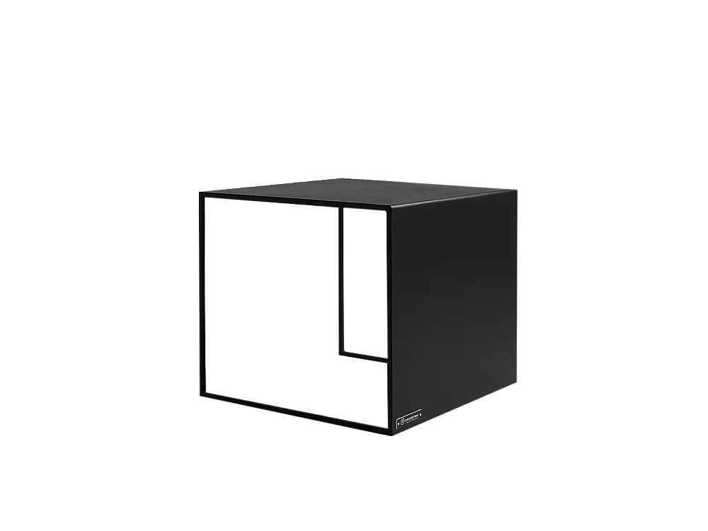 Table basse 0,5x0,5x0,45 m noire 2MURS MÉTAL 50