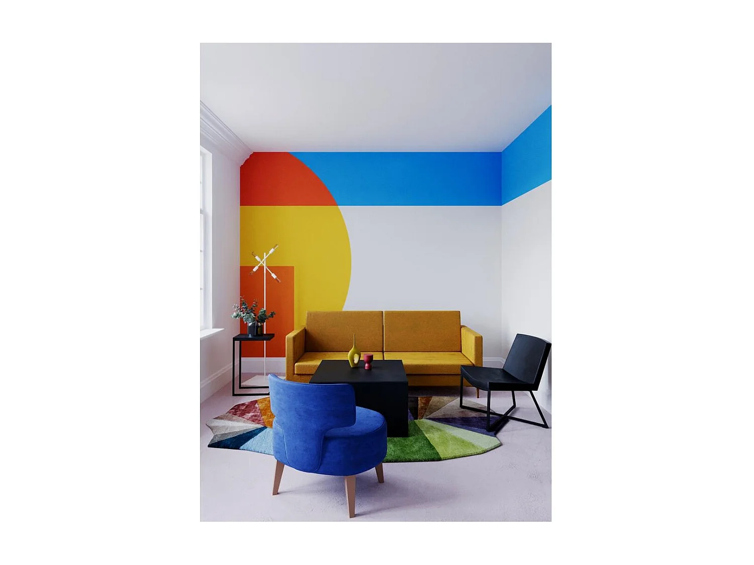 Salontafel 0,5x0,5x0,45 m zwart 2WAND METAAL 50