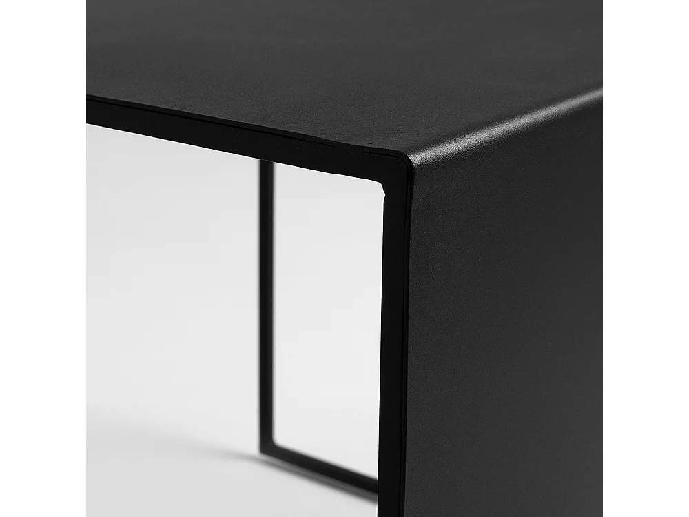 Salontafel 0,5x0,5x0,45 m zwart 2WAND METAAL 50