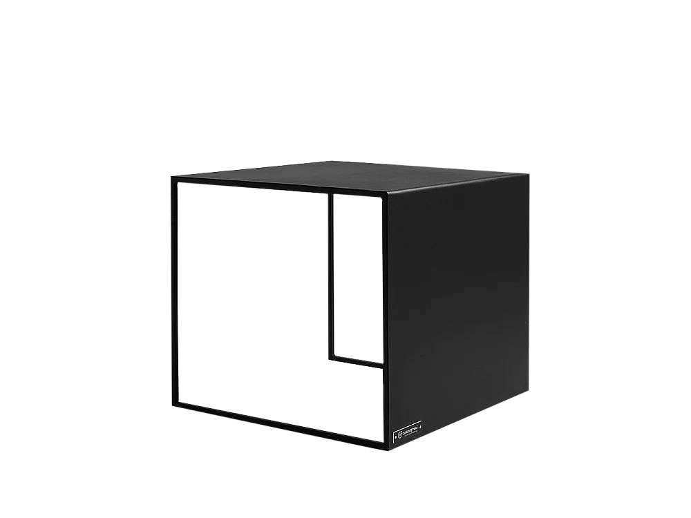 Table basse 0,5x0,5x0,45 m noire 2MURS MÉTAL 50