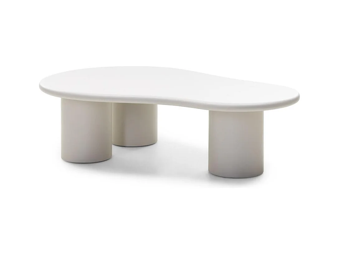 Couchtisch 130x80x34 cm Grau Beige Nube