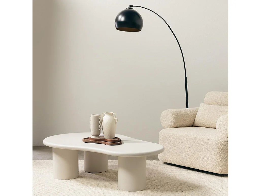 Couchtisch 130x80x34 cm Grau Beige Nube