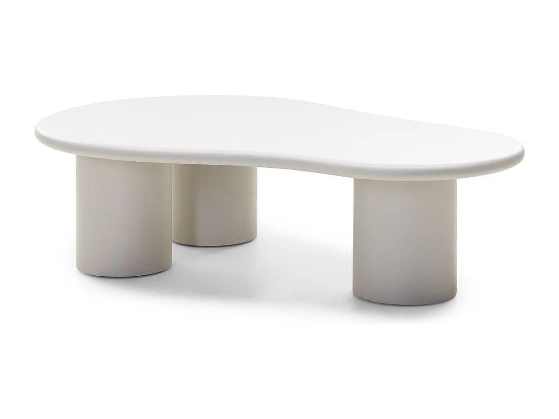 Couchtisch 130x80x34 cm Grau Beige Nube