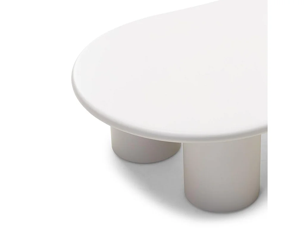 Couchtisch 130x80x34 cm Grau Beige Nube