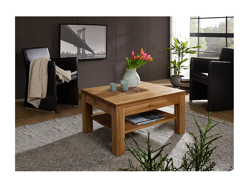 Couchtisch 70x70x45 cm Eiche geölt Andromeda WZ-0315