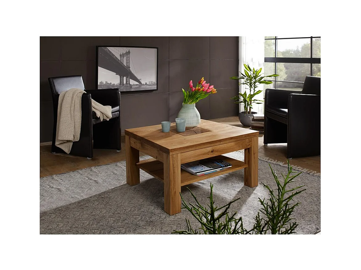 Salontafel 70x70x45 cm eiken geolied Andromeda WZ-0315